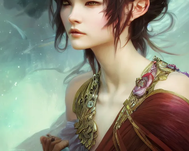 Image similar to photography of fuyuko matsui, deep focus, d & d, fantasy, intricate, elegant, highly detailed, digital painting, artstation, concept art, matte, sharp focus, illustration, hearthstone, art by artgerm and greg rutkowski and alphonse mucha