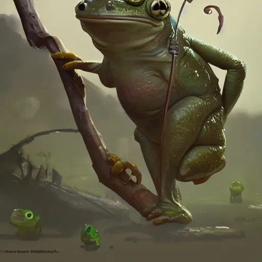 Prompt: 🐸🤖, digital Art, artstation, Greg rutkowski, Trending artstation,