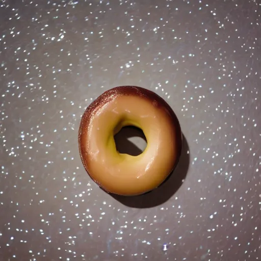 Image similar to 8k photography from Jesus with a yellow Donut on head