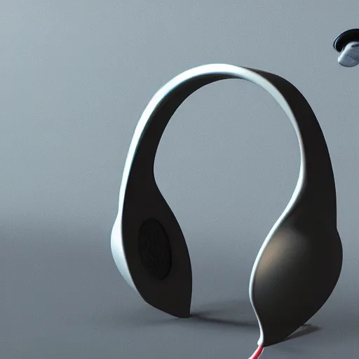 Image similar to headphone ( ( stand ) ), futuristic, techno, cyberpunk, product design, 3 d render, concept, fun, swag