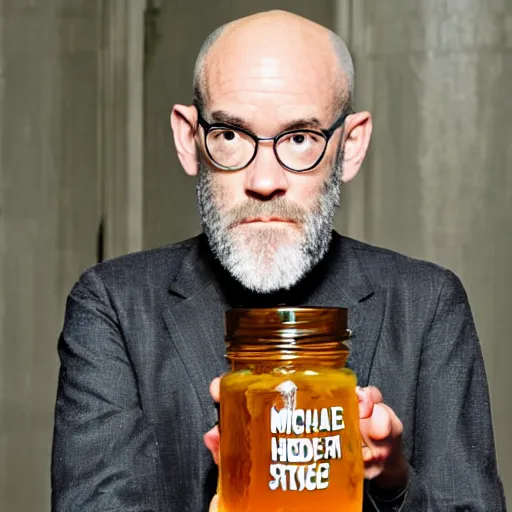 Image similar to michael stipe in a jar of honey