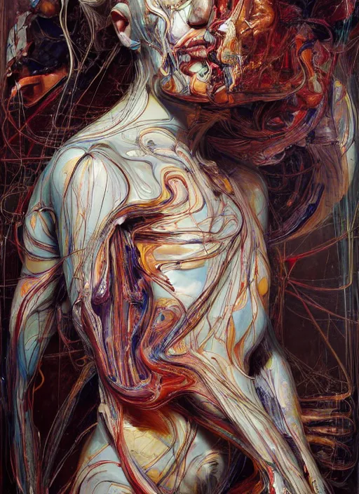 Prompt: it is only with the heart that one can see rightly ; what is essential is invisible to the eye. by jenny saville, scifi, neo - gothic, intricate, rich deep colors. part by james jean