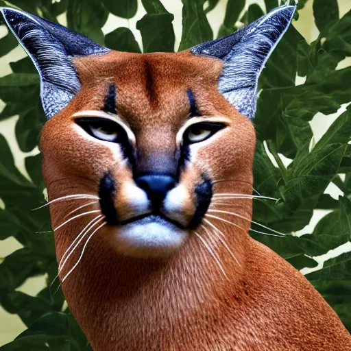 Prompt: caracal, laurel wreath on his head, in laurel wreath, dressed in laurel wreath, has a laurel wreath, fullbody photo, cinematic, high detail, cinematography, vfx, 8 k