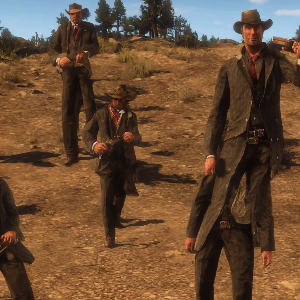 Image similar to screenshot of saul goodman in red dead redemption