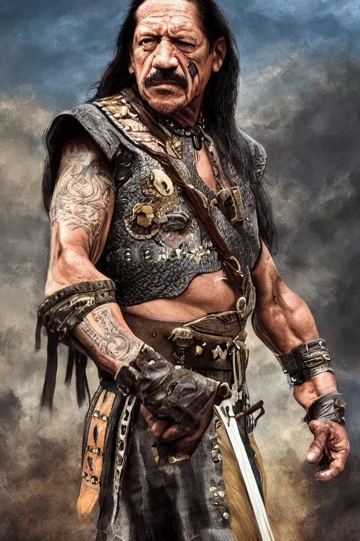 Prompt: danny trejo historical warrior, 8 k, hdr, great light, by greg rutkowski and annie leibowitz