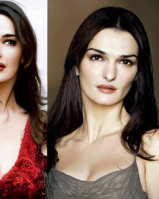 Image similar to mix monica bellucci and rachel weisz