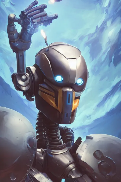 Image similar to epic mask helmet robot ninja portrait stylized as fornite style game design fanart by concept artist gervasio canda, behance hd by jesper ejsing, by rhads, makoto shinkai and lois van baarle, ilya kuvshinov, rossdraws global illumination radiating a glowing aura global illumination ray tracing hdr render in unreal engine 5