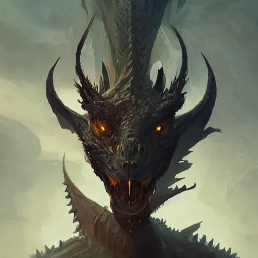 Image similar to a dragon that is a portrait picture, magnificent design, fantasy art, concept art, illustration, art by and greg rutkowski, dreadjim, zeen chin