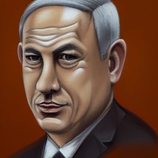 Image similar to a portrait of benjamin netanyahu by pablo picaso