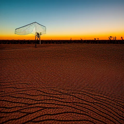 Image similar to bio-sensor net for monitoring the australian desert, XF IQ4, 150MP, 50mm, F1.4, ISO 200, 1/160s, dawn