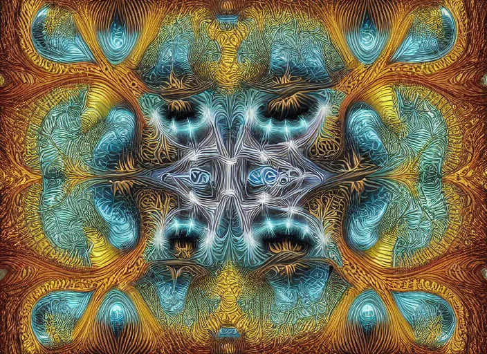 Prompt: an intricate and beautiful fractal in the style of fractal architect,