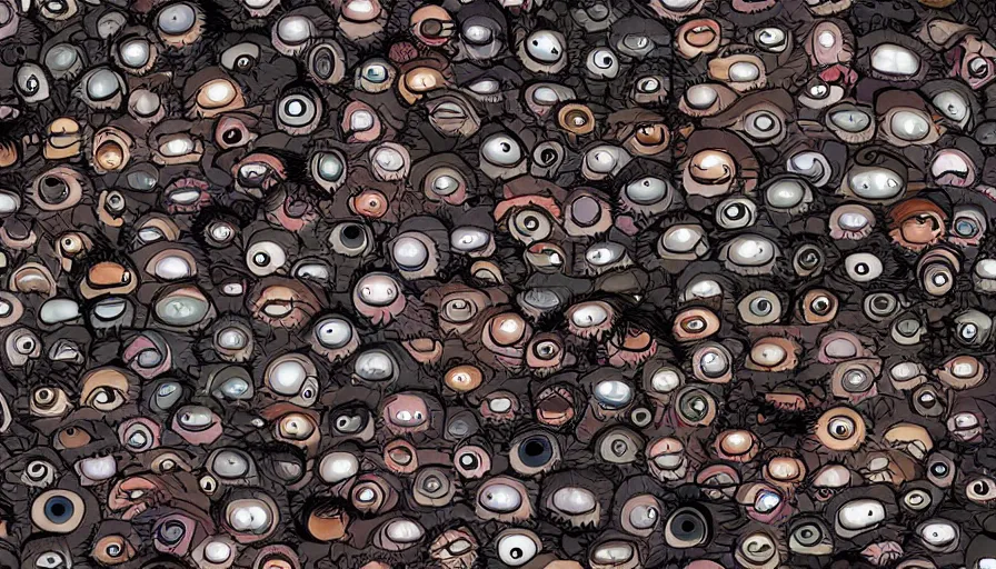 Image similar to , many eyes ， many tentacles ， many flesh and blood, 8 k