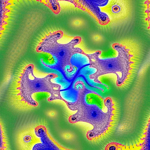 Prompt: the see horse valley, horses thrive, a fractal made of horses