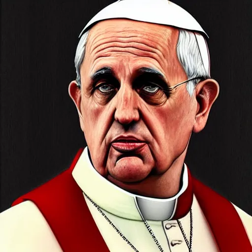 Prompt: the pope in the style of grand theft auto loading screens illustrations