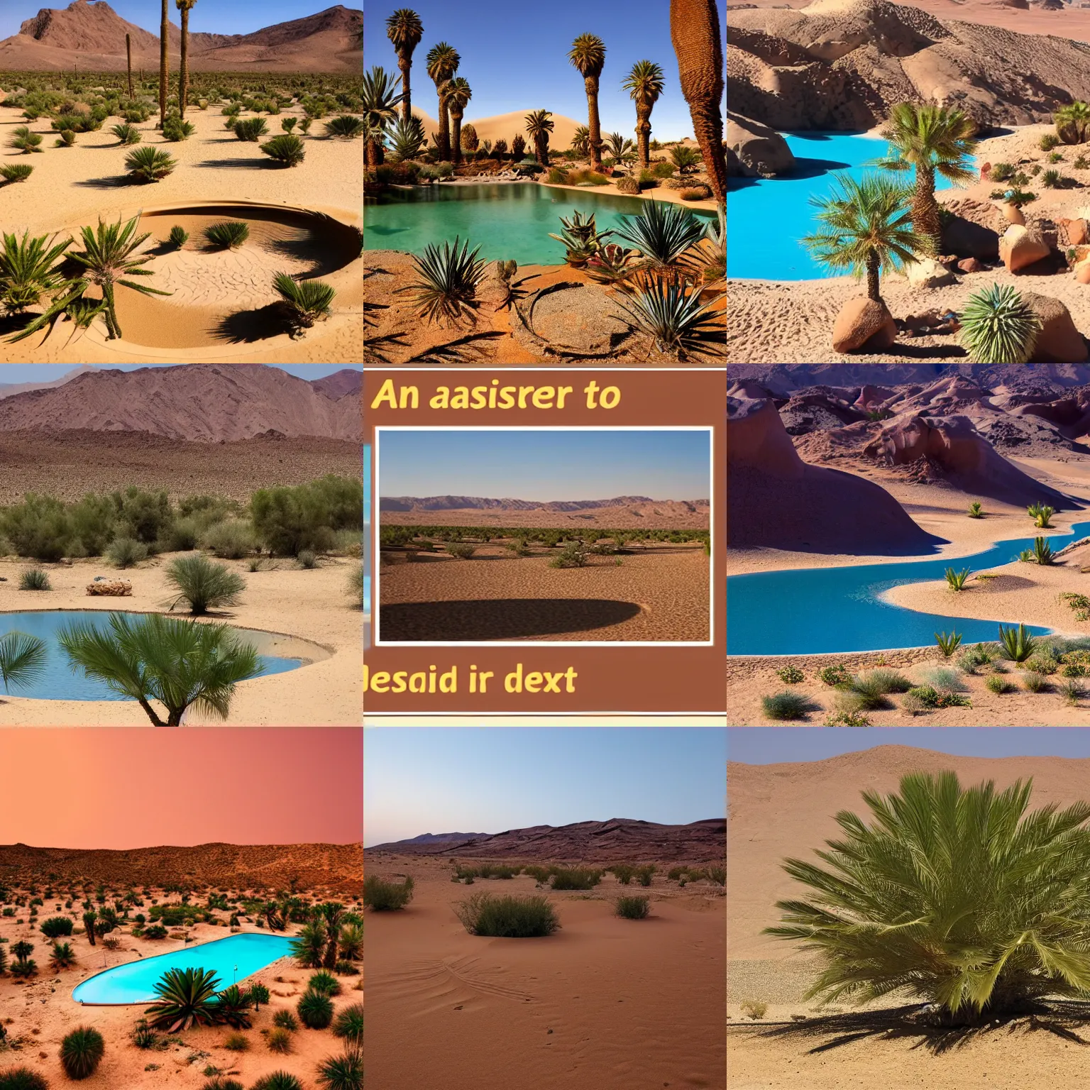 Prompt: An oasis in a desert