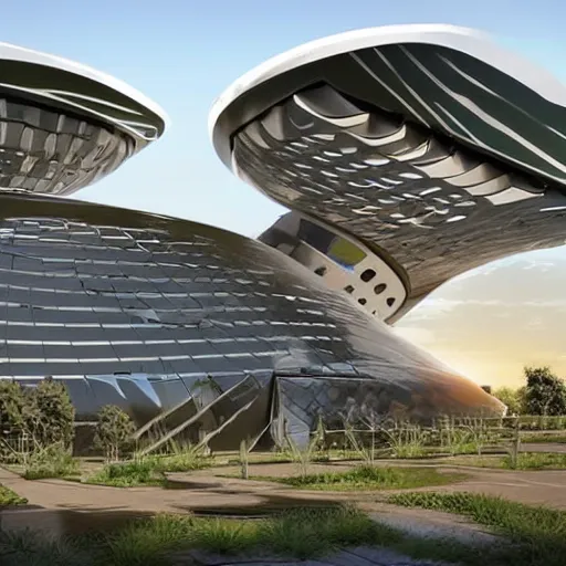 Image similar to futuristic building designed in ethno style, hype realistic illustration