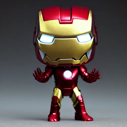 Image similar to iron man funko pop, 4k realistic photo