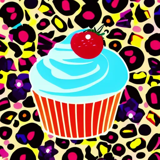 Image similar to colourful cupcake, vector style