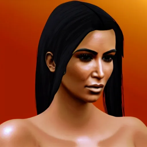Prompt: close up of Kim Kardashian in GTA San Andreas, PlayStation 2 graphics, low quality 3D model