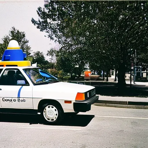 Prompt: google street view car ( 1 9 8 5 )