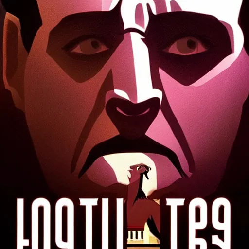 Image similar to face icon stylized minimalist the godfather, loftis, cory behance hd by jesper ejsing, by rhads, makoto shinkai and lois van baarle, ilya kuvshinov, rossdraws global illumination