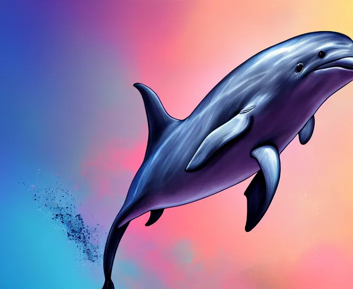 Prompt: Hybrid Between a Human and an Dolphin, Digital Art, HD, HQ, 4K