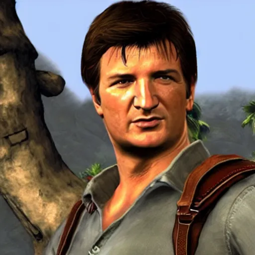 Image similar to nathan fillion in the video game uncharted