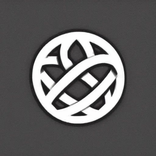 Image similar to modern logo, trefoil knot shaped like a b