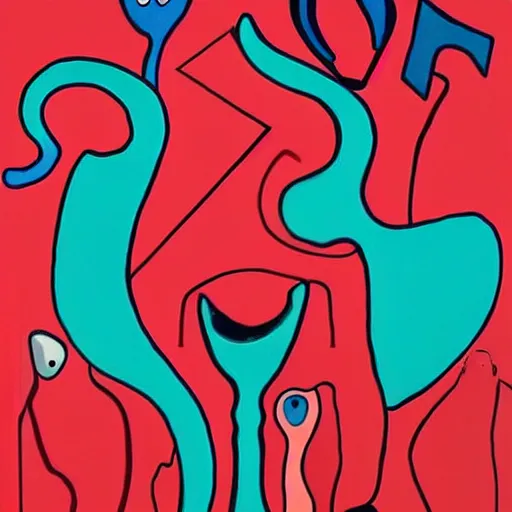 Image similar to by stephen ormandy ghastly cool red. the body art features a group of monsters who live in a castle & have to deal with frankenstein's monster.