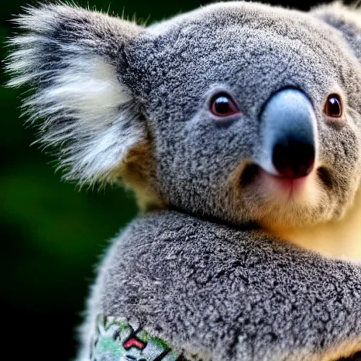 Image similar to cute whatsapp emoji of a koala bear, vector