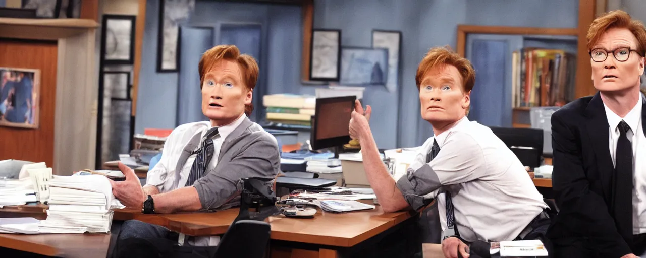 Image similar to conan obrien in the office season 2