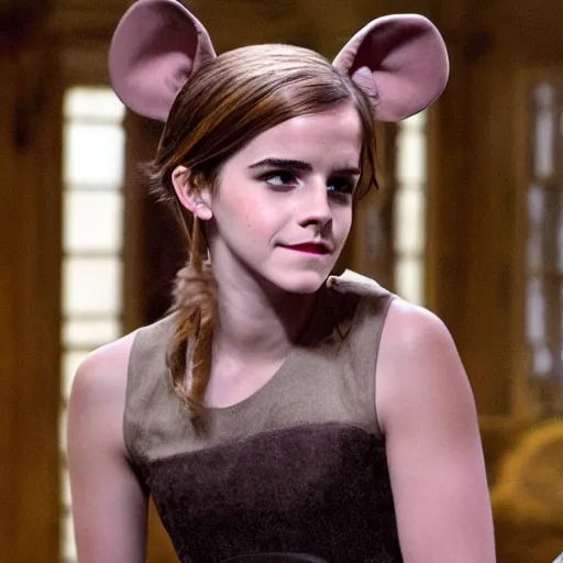 Image similar to Emma Watson as a mouse