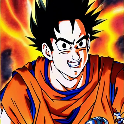 Image similar to Painting of Paul Rudd, official, detailed, character dragonball, award winning artwork, Akira Toriyama