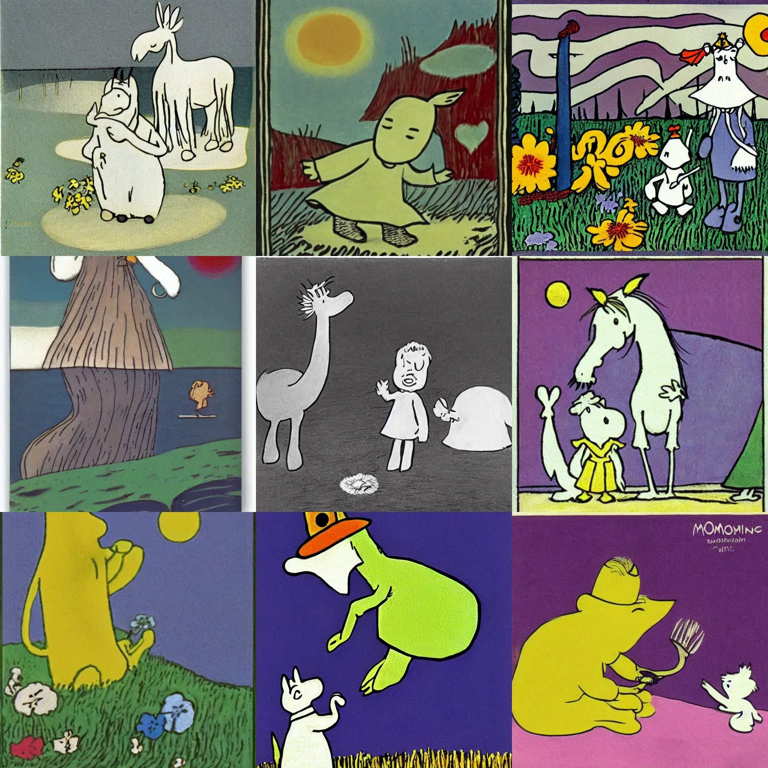 Prompt: moomintroll, by tove jansson
