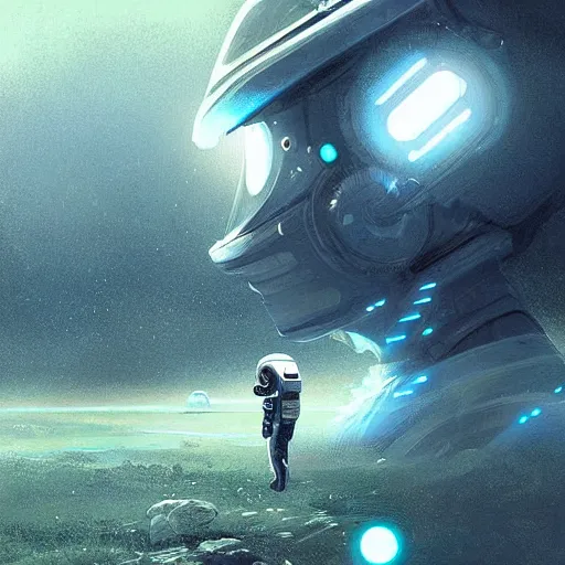 Image similar to a beautiful illustration of an futuristic astronaut with a futuristic white cybernetic spacesuit walking out of a black futuristic spaceship, by greg rutkowski, digital artwork, artstation, cgartists, conceptartworld, deviantart, magic the gathering artstyle, floating magical rocks, lush green meadow