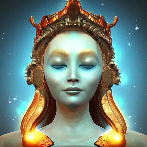 Prompt: “beautiful divine galaxy goddess deity made in unreal engine 4”