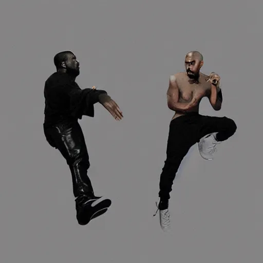 Image similar to if kanye west collaborated with death grips