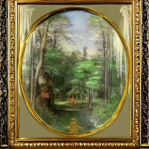 Prompt: a beautiful ivory and gold filigree forest, daguerreotype by pontormo, by gustave moreau, by Bosch, art noveau, highly detailed, strong lights, liminal, eerie, Bright pastel colors