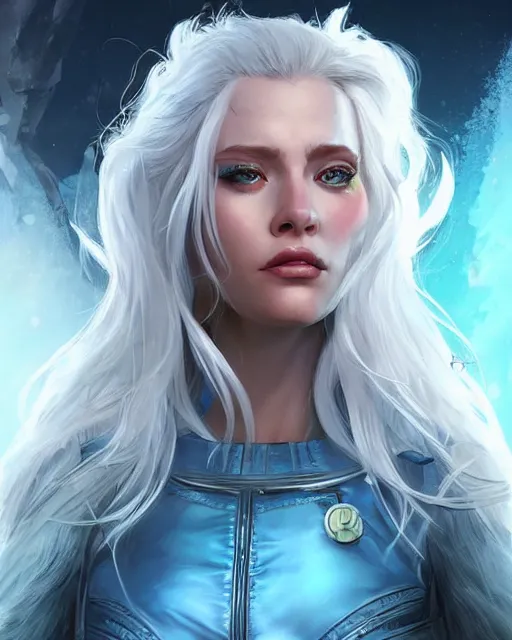 Image similar to The Ice Queen as an Apex Legends character digital illustration portrait design by, Mark Brooks detailed, soft lighting