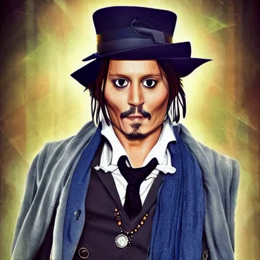 Image similar to johnny depp as doctor who