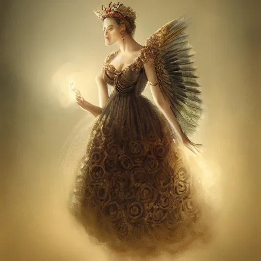 Prompt: a portrait of a bird lady wearing a dress, smoking a cigarette, gorgeous, intricate, elegant, volumetric lighting, scenery, high detail digital art, smooth, tony sart, randy vargas, rembrandt, sharp focus, illustration, concept art