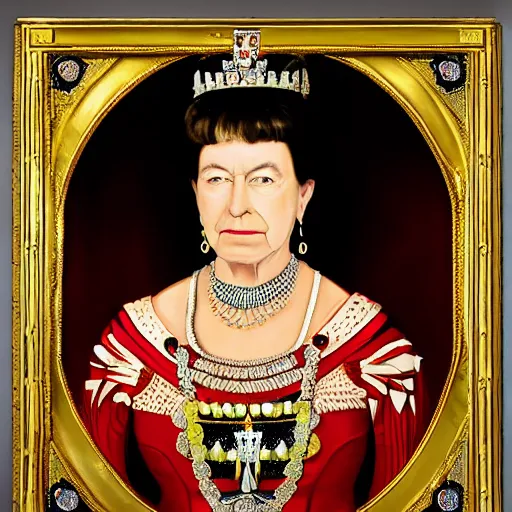 Prompt: a portrait of queen marika the eternal.