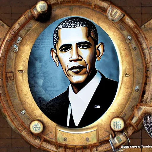 Image similar to Steampunk Obama, photo realistic