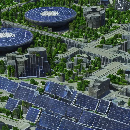 Prompt: a solarpunk futuristic scifi brutalist city park