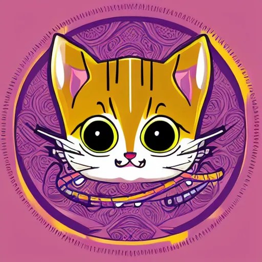 Image similar to Evil emperor kitten, sticker, highly detailed, colorful, illustration, smooth and clean vector curves, no jagged lines, vector art, smooth