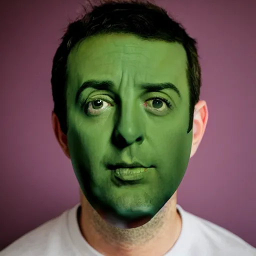 Image similar to tony hale double exposure head of kale