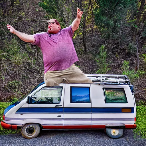 Image similar to Matt Foley living in a van down by the River, EOS 5D, ISO100, f/8, 1/125, 84mm, RAW Dual Pixel, Dolby Vision, HDR, Adobe, AI Enhanced