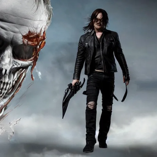 Prompt: Norman reedus As Ghostrider hyper realistic 4K quality