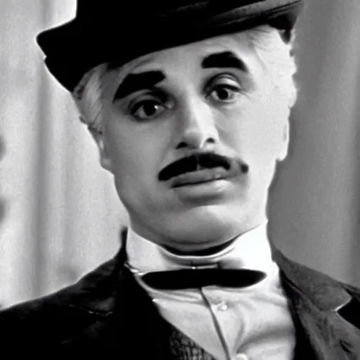 Prompt: charlie chaplin in the godfather, movie still