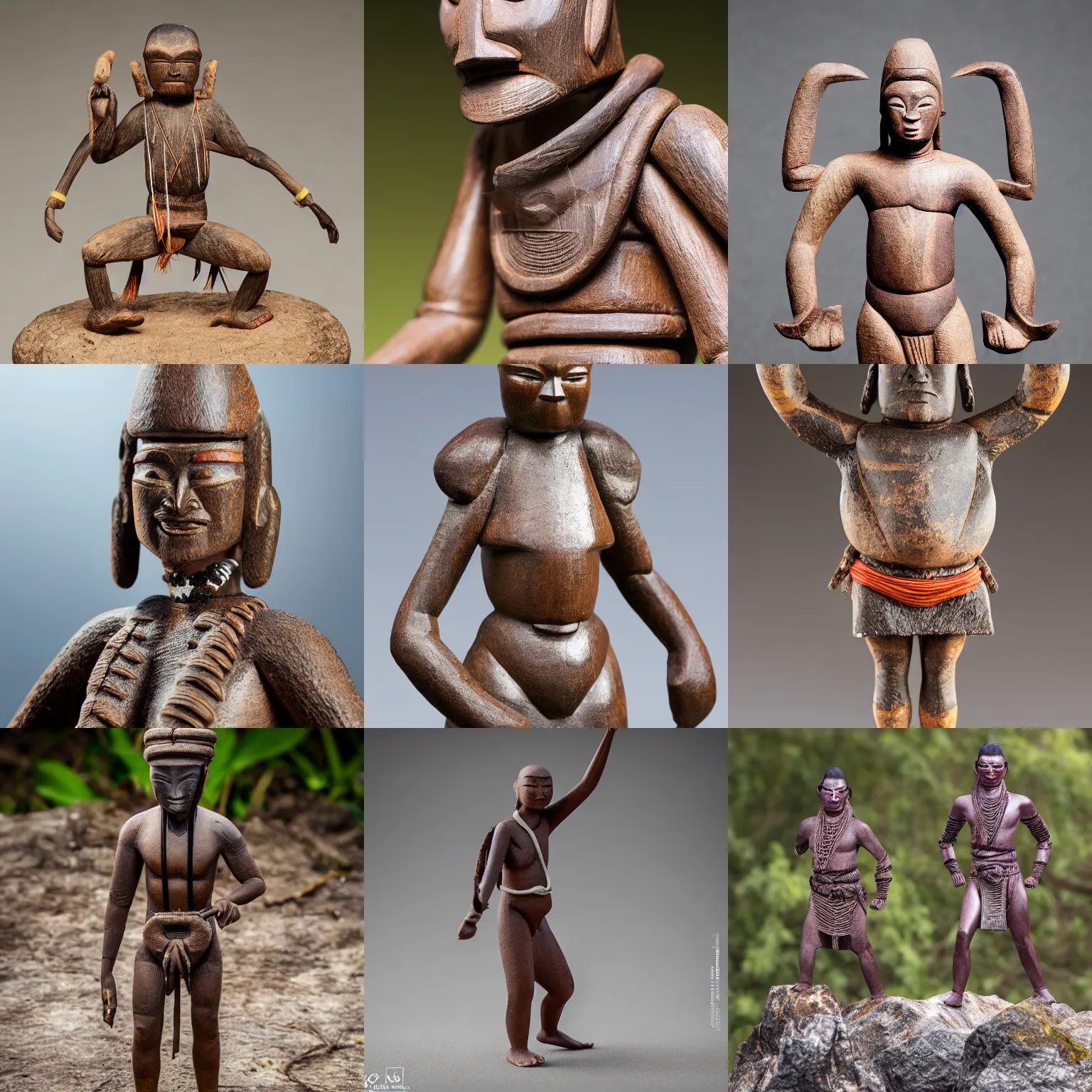 Prompt: a still high quality figurine of a selk ´ nam people, motu style, dynamic pose, detailed product photo, sharp focus, tone mapped, epic composition 8 5 mm, f. 1 4, zoom out